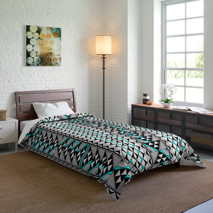 Southwest Rain and Sun in Turquoise Comforter