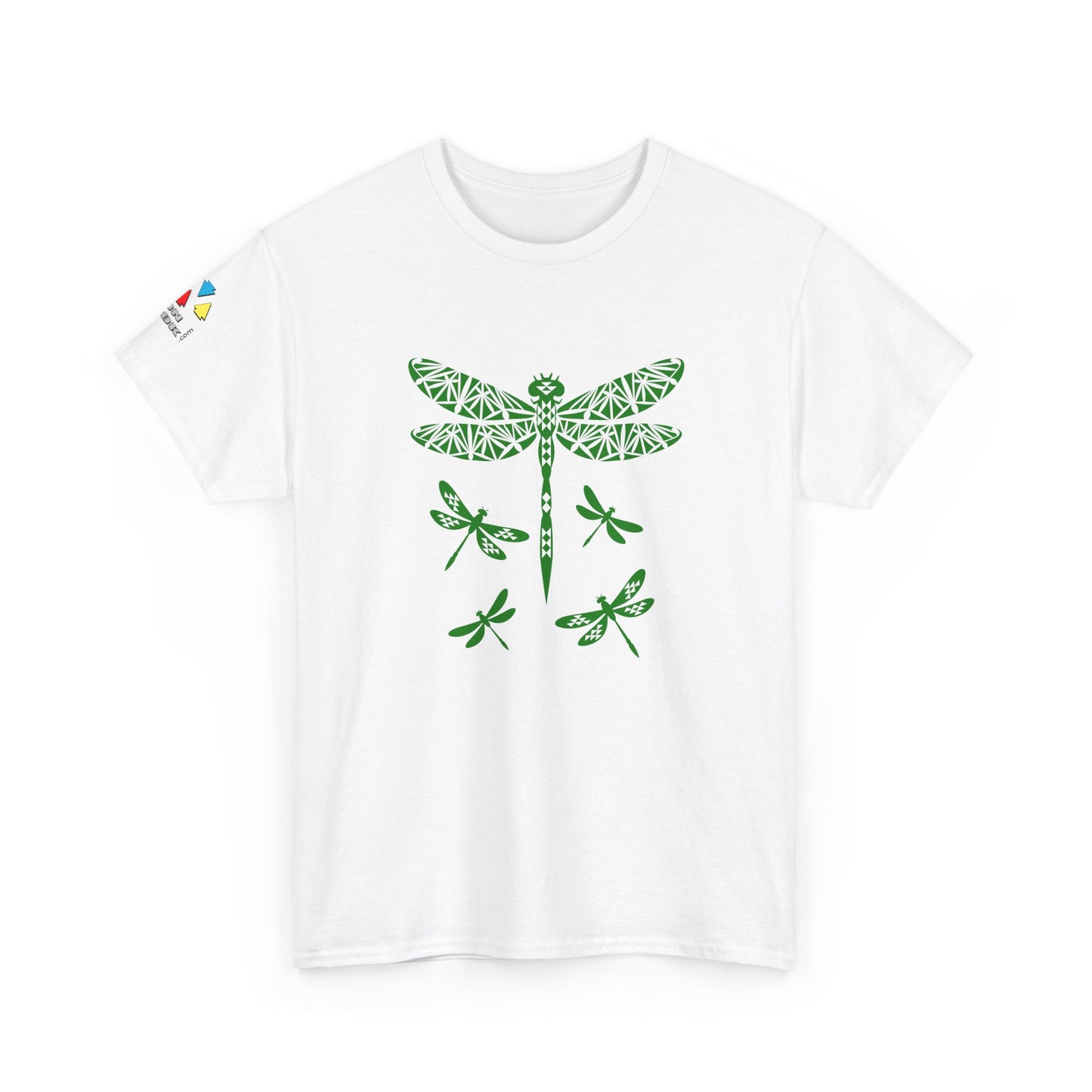 Native Dragonfly in Green Gildan Unisex Tee
