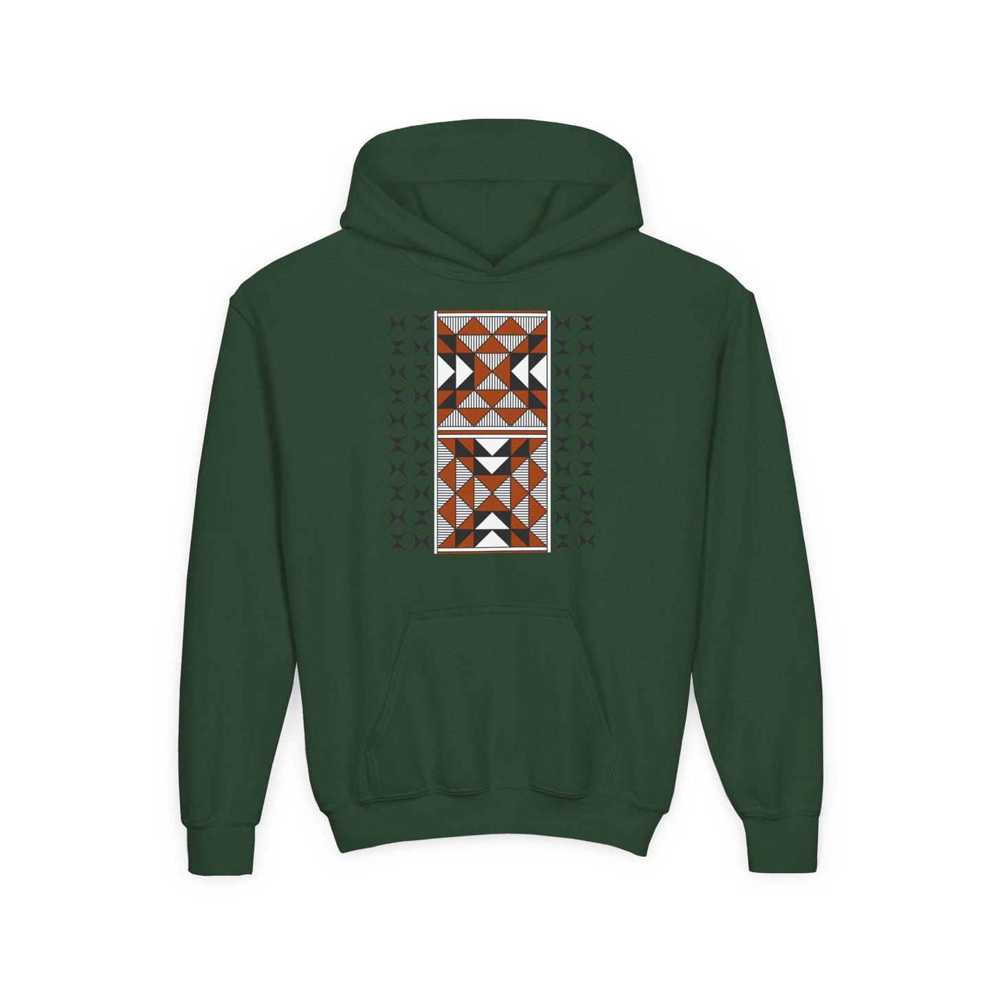 Sacred Mountains in Rust Youth Heavy Blend Hooded Sweatshirt