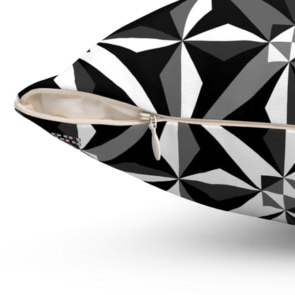 Morning Star in Black Square Pillow