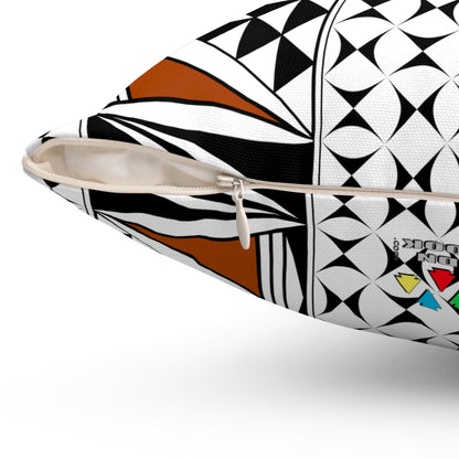 Southwest Sunrise in Rust Square Pillow