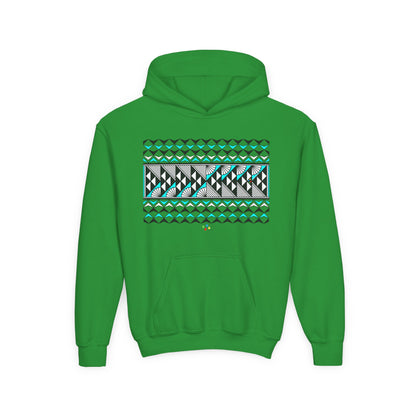Turquoise Rain and Sun Youth Heavy Blend Hooded Sweatshirt
