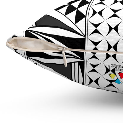 Southwest Sunrise in Charcoal Square Pillow