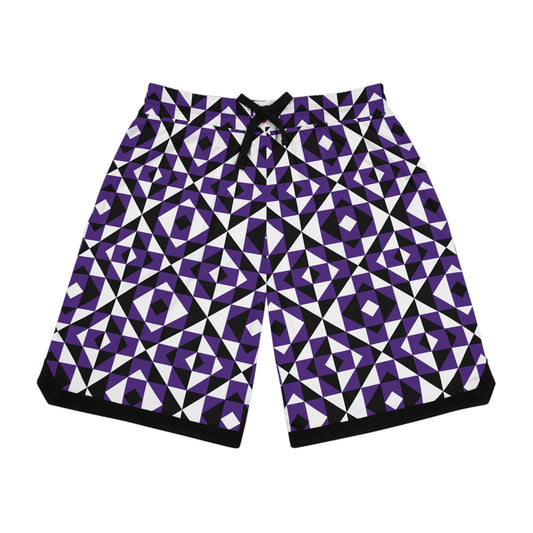 Purple Sacred Mountains Basketball Rib Shorts