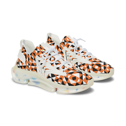 Sacred Mountains in Orange Women's Mesh Sneakers