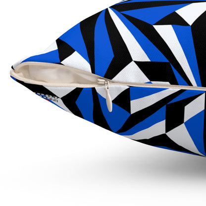 Desert Flowers in Blue Square Pillow