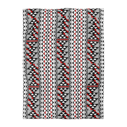 Sun and Rain in Red Microfiber Duvet Cover