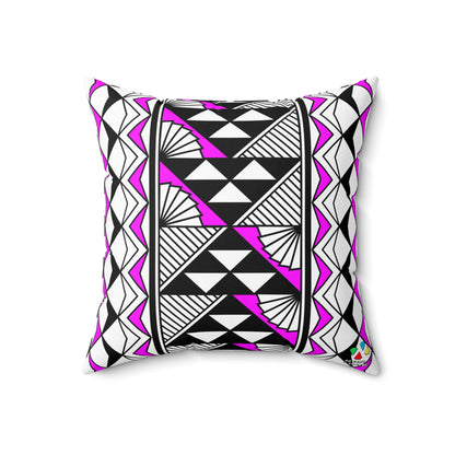 Sun and Rain in Pink Spun Polyester Square Pillow