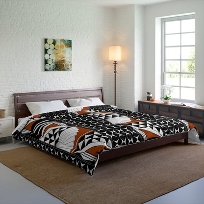 Southwest Sunrise on Black Comforter