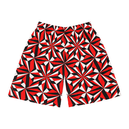 Desert Flowers in Red Basketball Shorts