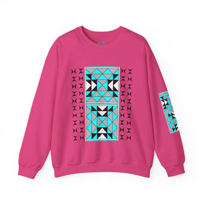 Sacred Mountains in Turquoise Unisex Sweatshirt