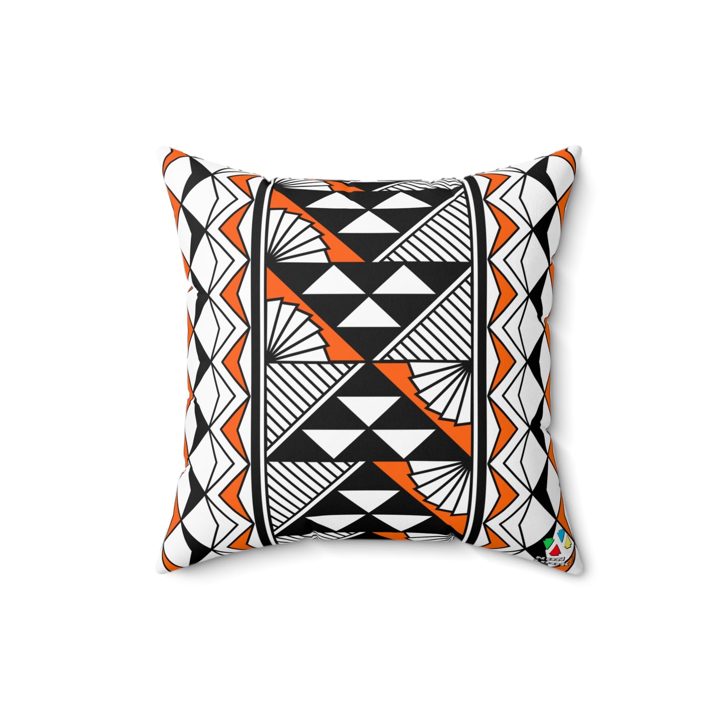 Sun and Rain in Orange Spun Polyester Square Pillow
