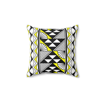 Sun and Rain in Yellow Square Pillow