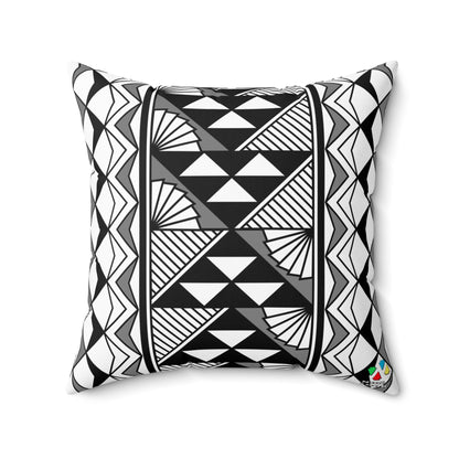 Sun and Rain in Gray Spun Polyester Square Pillow
