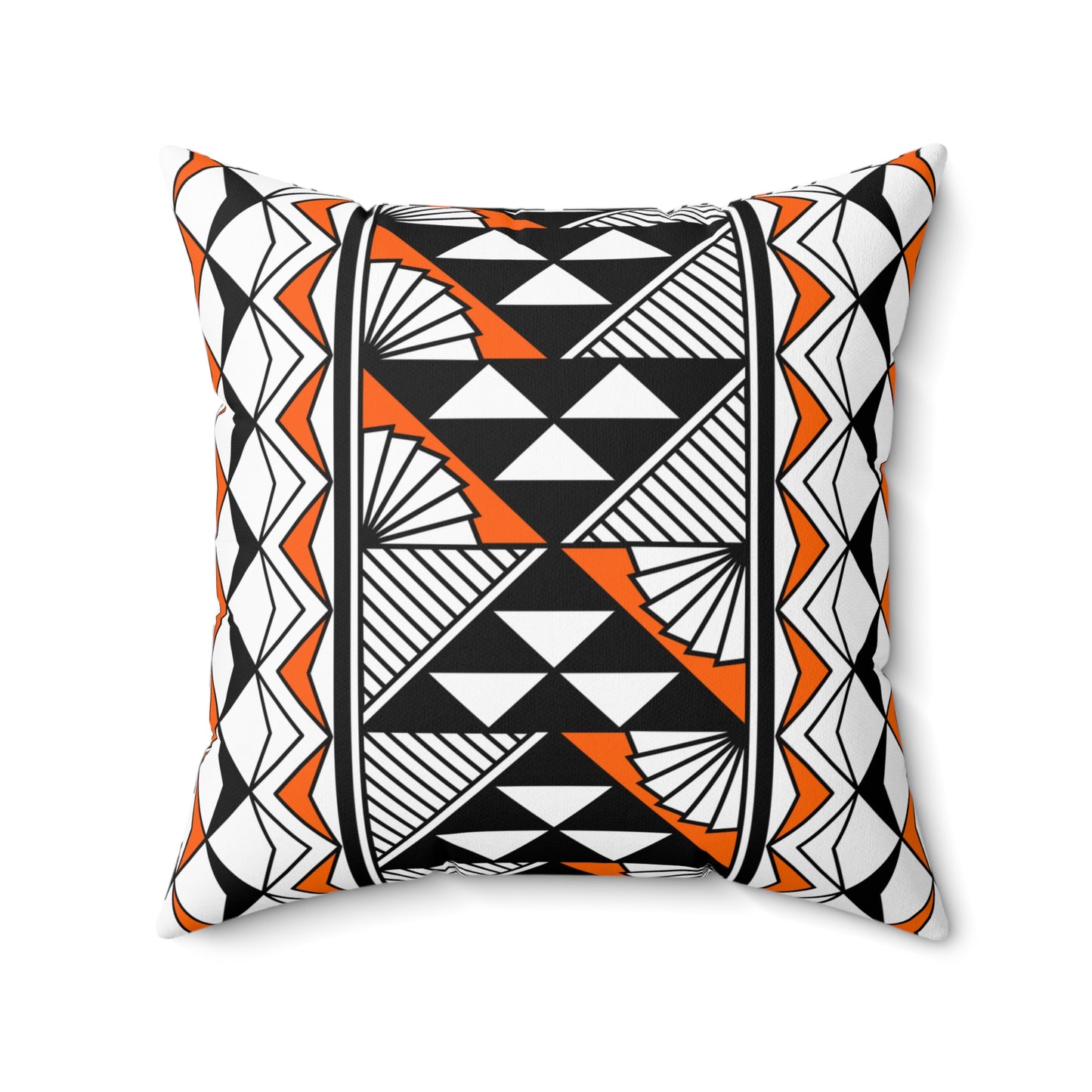 Sun and Rain in Orange Spun Polyester Square Pillow