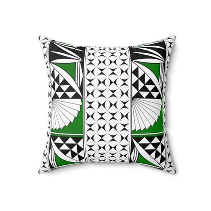 Southwest Sunrise in Green Square Pillow