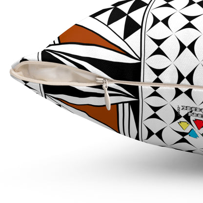 Southwest Sunrise in Rust Square Pillow