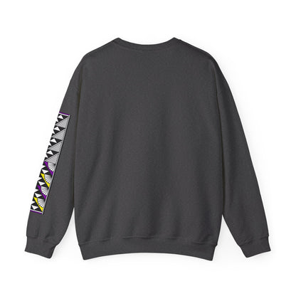 Sun and Rain in Purple/Yellow Unisex Sweatshirt