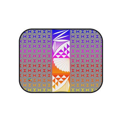Rainbow Sunrise on Gray Car Mats (Set of 4)