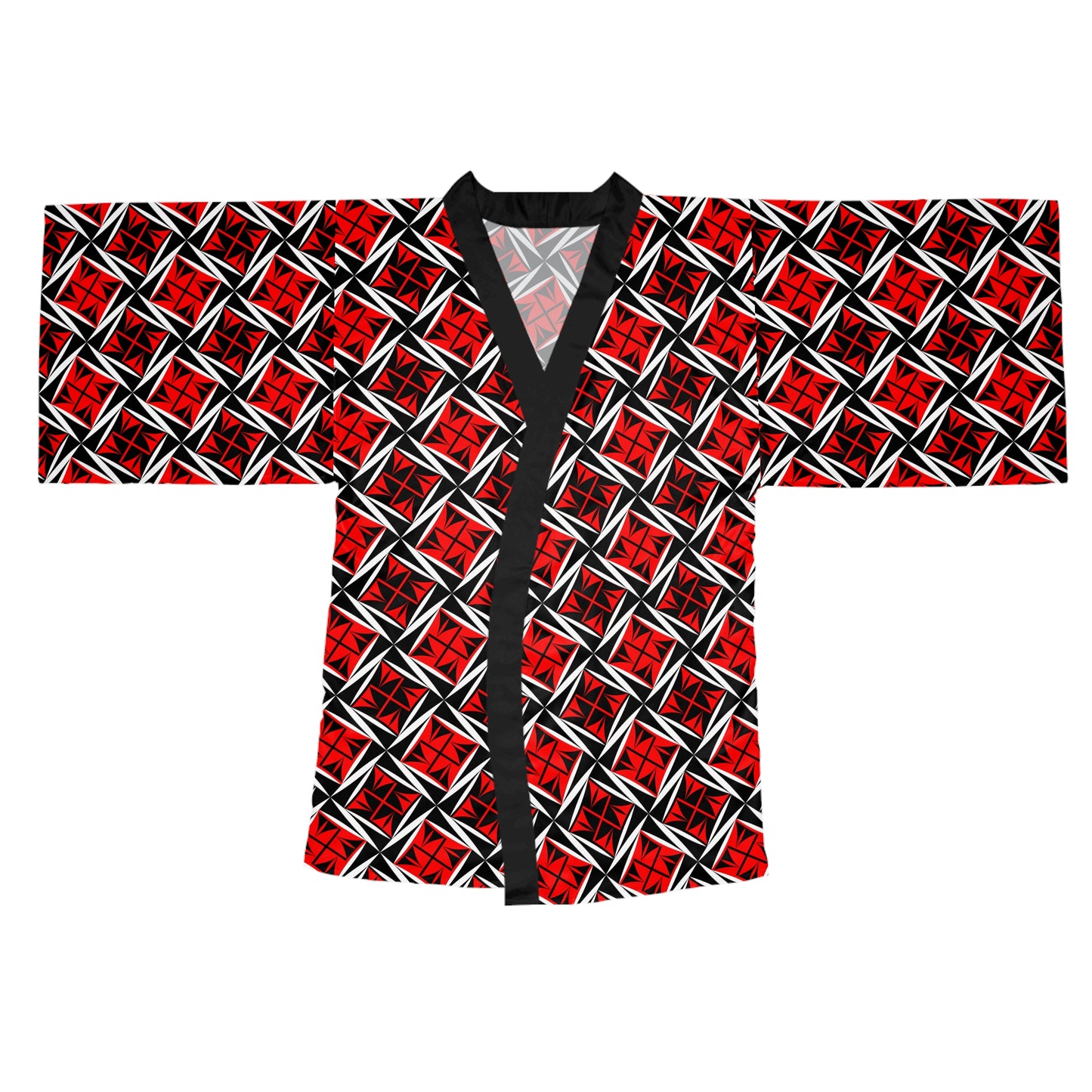 Sacred Winds in Red Kimono Robe – Where Comfort Meets Native Grace
