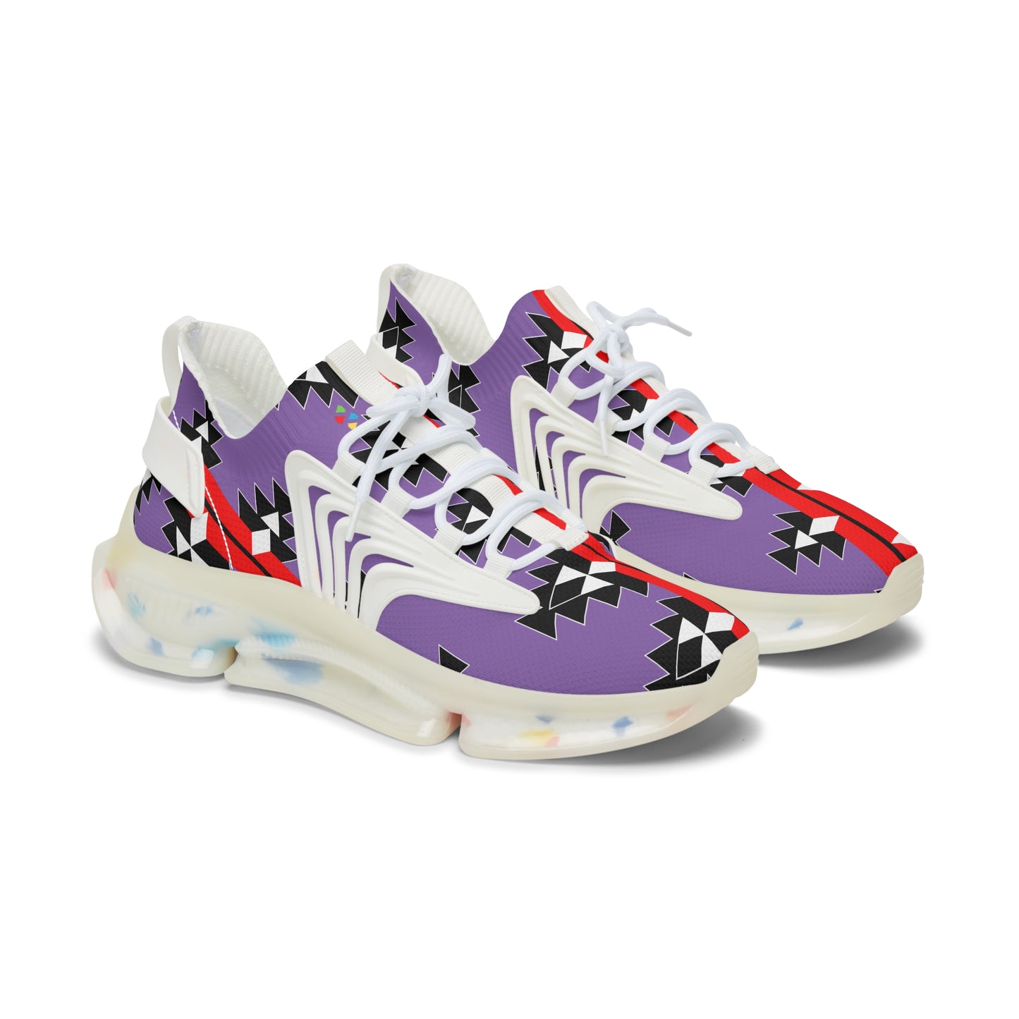 Native Woven Stories in Purple Women's Mesh Sneakers