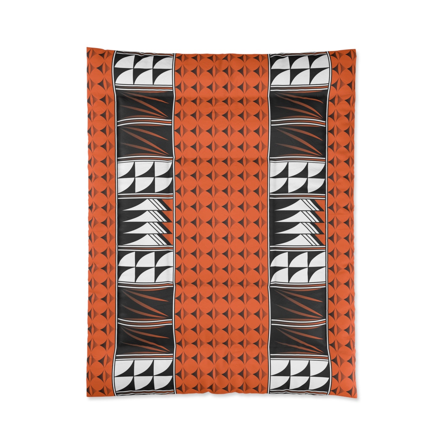 Southwest Feather Blessing on Orange Comforter