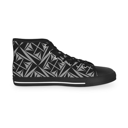 Sacred Winds in Charcoal High Top Sneakers