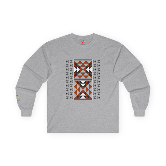 Sacred Mountains in Rust Unisex Long Sleeve Tee