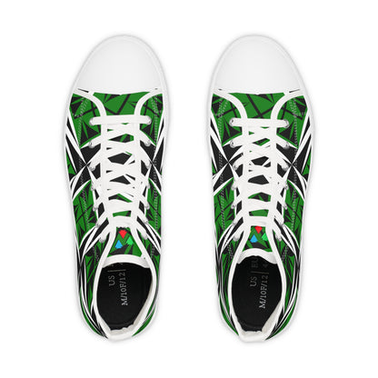 Sacred Winds in Green High Top Sneakers