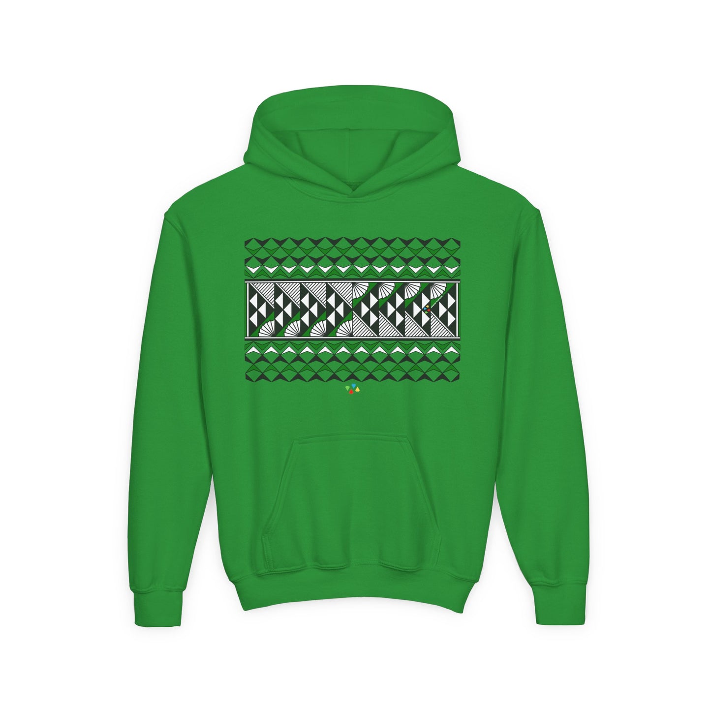 Green Rain and Sun Youth Heavy Blend Hooded Sweatshirt