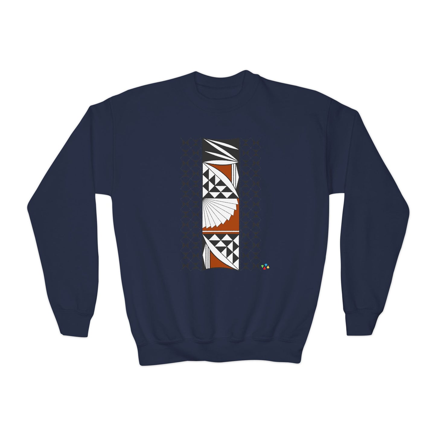 Southwest Sunrise in Rust Youth Crewneck Sweatshirt