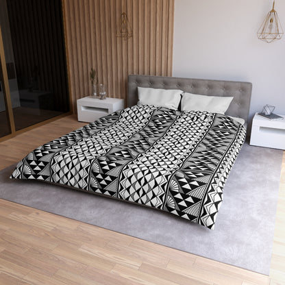 Sun and Rain in Gray Microfiber Duvet Cover