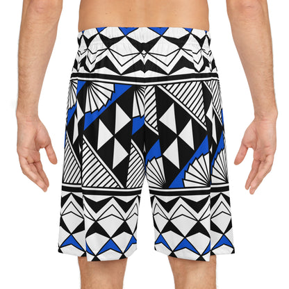 Sun and Rain in Blue Basketball Shorts