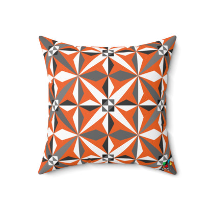Morning Star in Orange Square Pillow