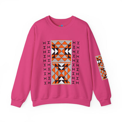 Sacred Mountains in Orange Unisex Sweatshirt