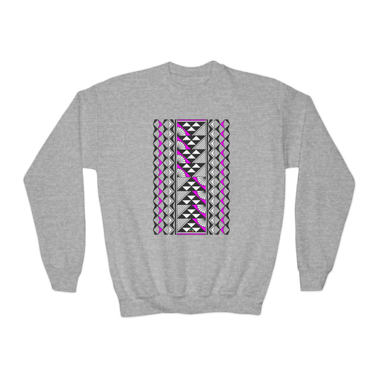 Rain and Sun in Pink Youth Crewneck Sweatshirt
