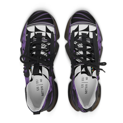 Feather Blessing on Purple Women's Mesh Sneakers