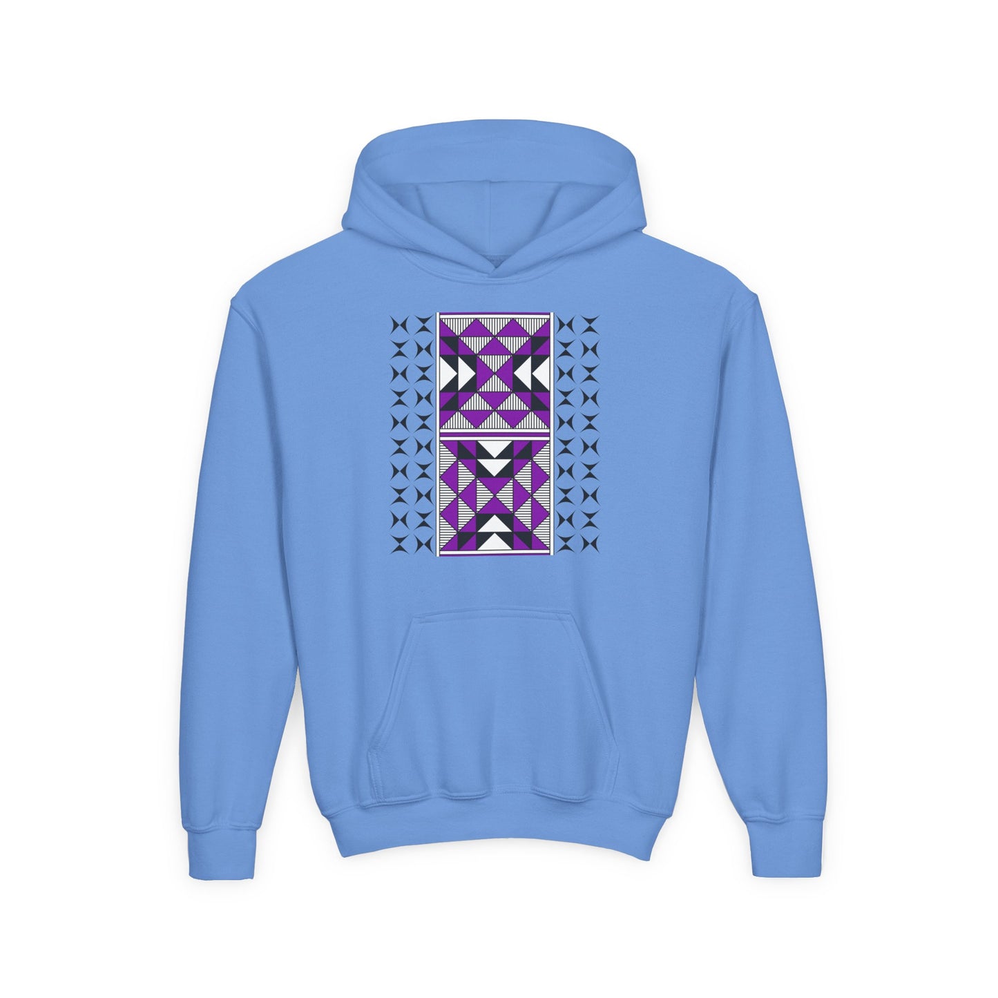 Sacred Mountains in Purple Youth Heavy Blend Hooded Sweatshirt