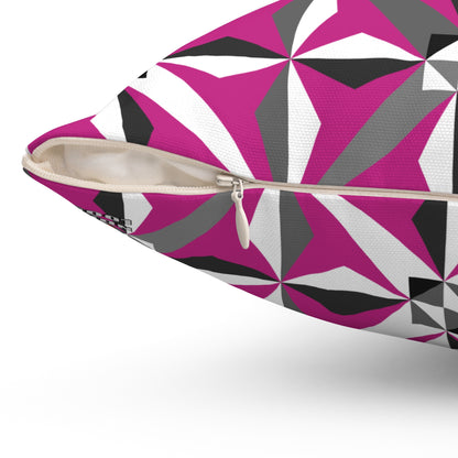 Morning Star in Pink Square Pillow