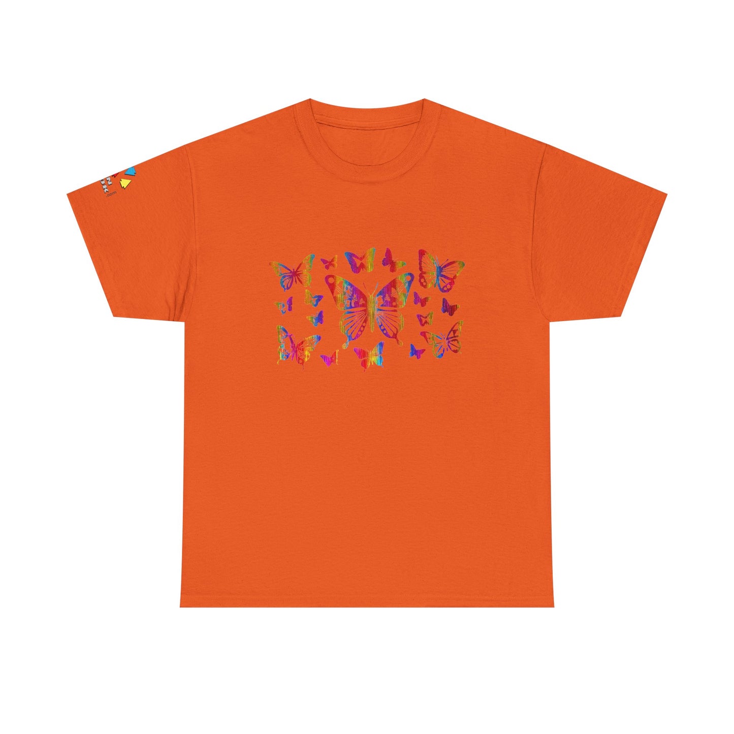 Metallic Rainbow Rain Butterflies Gildan Unisex Tee