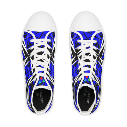 Sacred Winds in Blue High Top Sneakers
