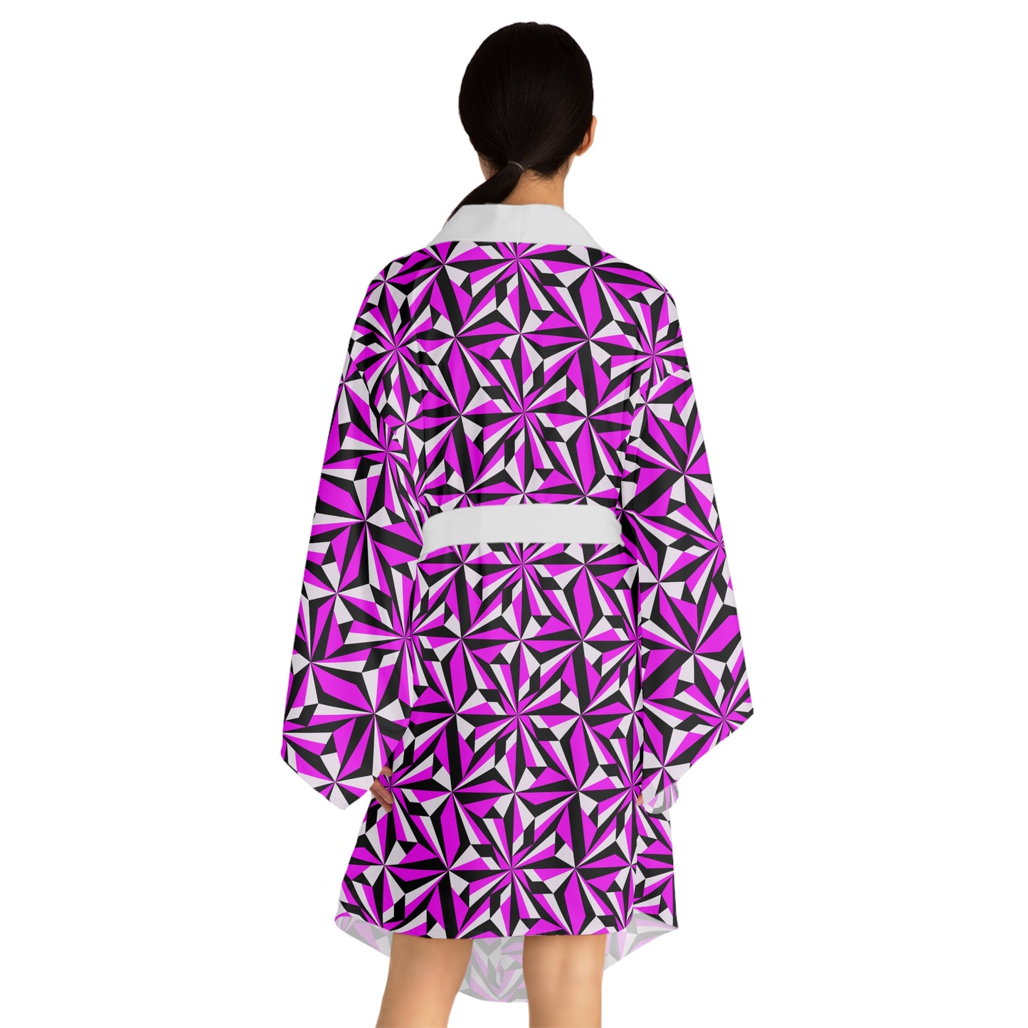 Desert Flowers in Pink Kimono Robe – Where Comfort Meets Native Grace
