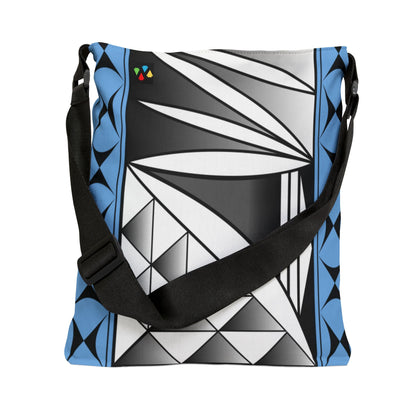 Sky Blue Chrome Southwest Sunrise Adjustable Tote Bag