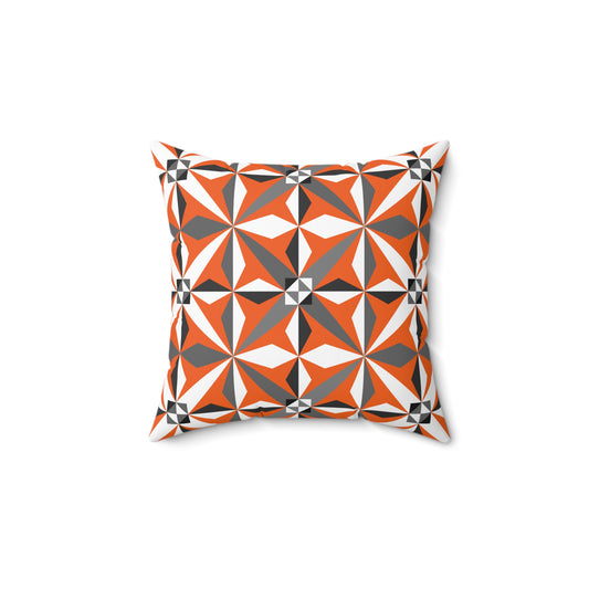 Morning Star in Orange Square Pillow