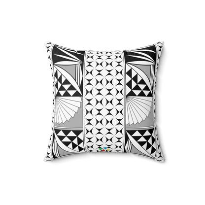Southwest Sunrise in Gray Square Pillow