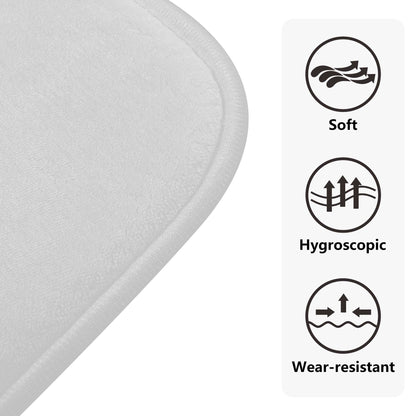 Blessed Feathers on Violet Bath Rug Set