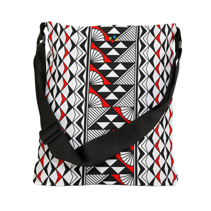 Red Native Sun and Rain Adjustable Tote Bag