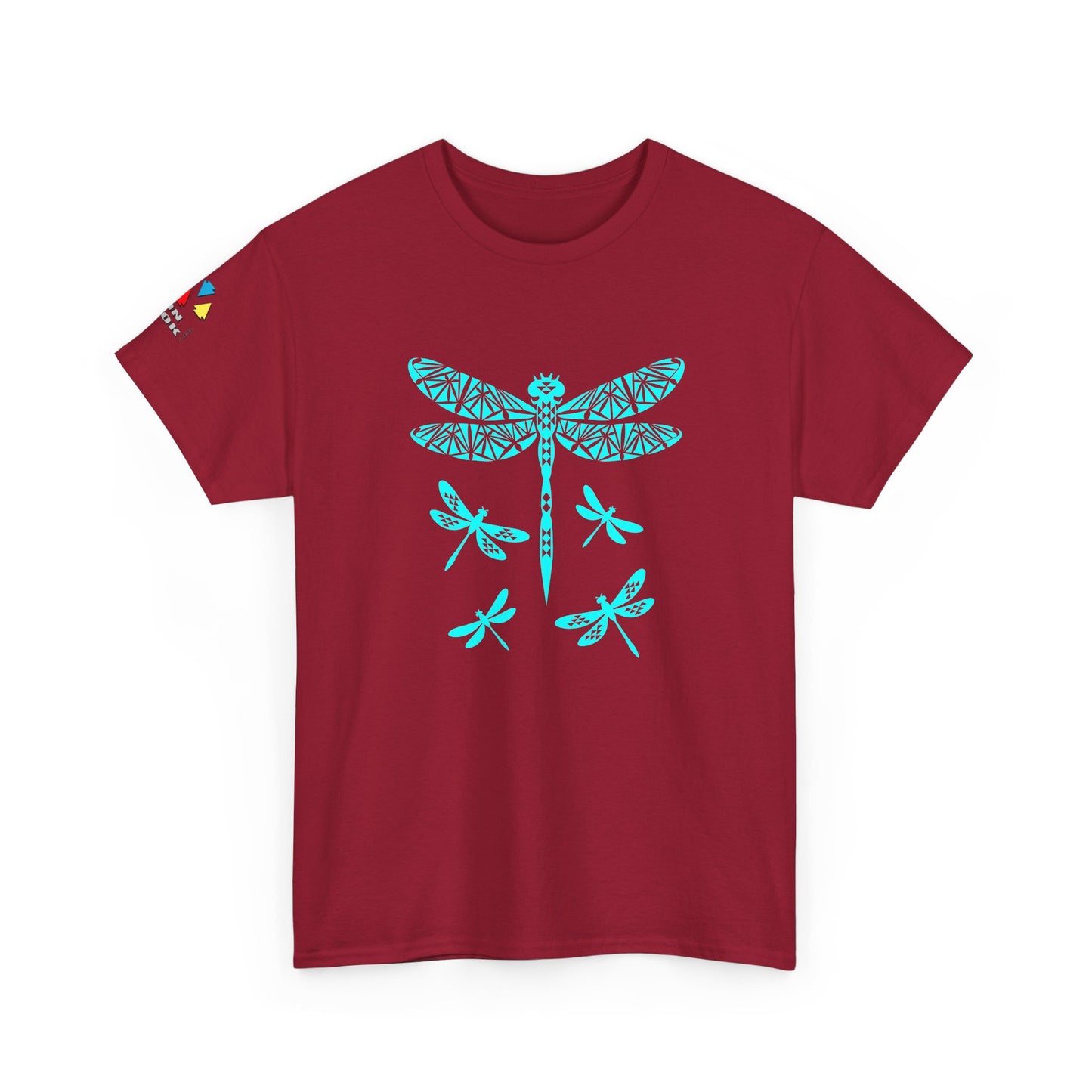 Native Dragonfly in Teal Gildan Unisex Tee
