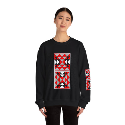Sacred Mountains in Red Unisex Sweatshirt