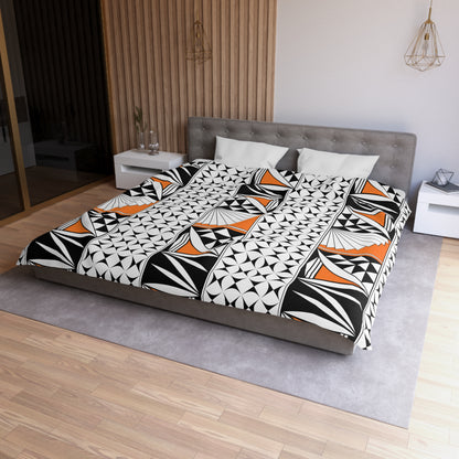 Southwest Sunrise in Orange Microfiber Duvet Cover